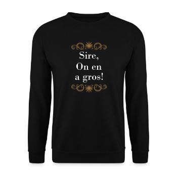Lustiges Zitat Perceval - Unisex Pullover - Schwarz - Vorne - Alina (178cm) & Michal (187cm)