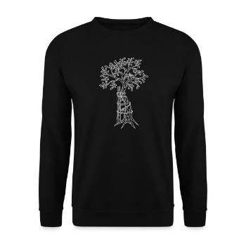 Tree by Andry – white - Unisex Sweatshirt - black - Front - Alina (178cm) & Michal (187cm)