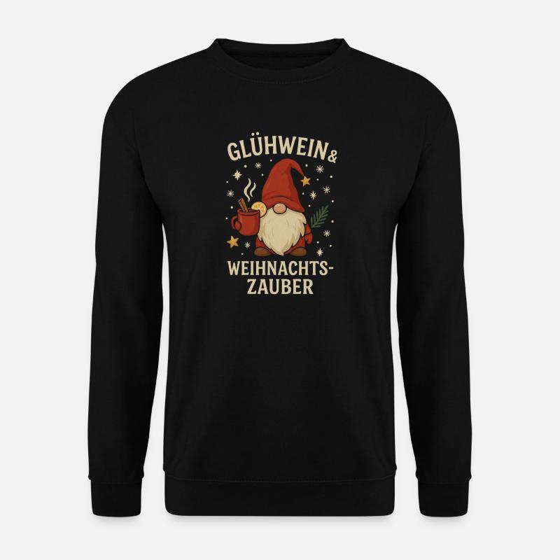 Mulled Wine Gnome Christmas Magic - Unisex Sweatshirt - black
