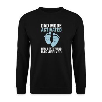 Le mode papa active l’arrivée de bébé - Sweat-shirt Unisexe - noir - Devant - Alina (178cm) & Michal (187cm)