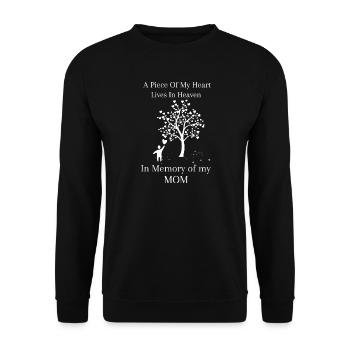 Piece Of My Heart In Heaven MOM - Unisex Sweatshirt - black - Front - Alina (178cm) & Michal (187cm)