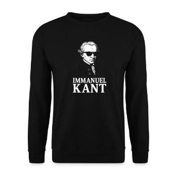 Enlightenment Immanuel Kant Silhouette  - Unisex Sweatshirt - black - Front - Alina (178cm) & Michal (187cm)