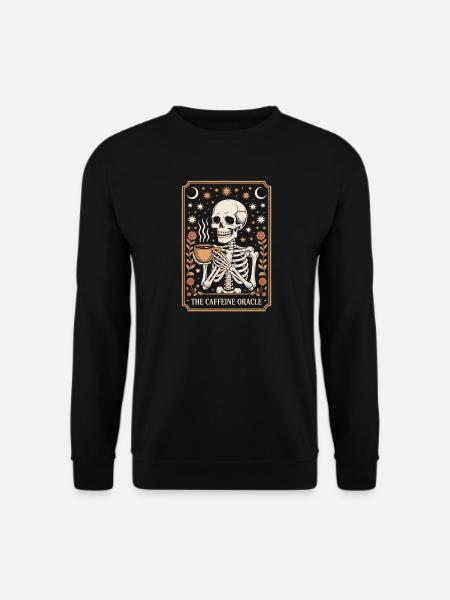 The Caffeine Oracle Kaffee Orakel Tarot - Unisex Pullover - Schwarz