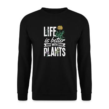 Garden & Plant Lovers Gifts - Unisex Sweatshirt - black - Front - Alina (178cm) & Michal (187cm)