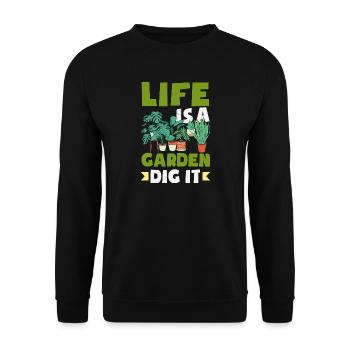 Garden & Plant Lovers Gifts - Unisex Sweatshirt - black - Front - Alina (178cm) & Michal (187cm)