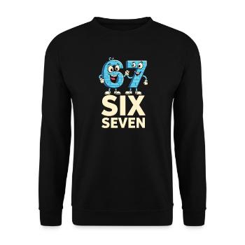 US Flag 67 Memes Six Seven - Unisex Sweatshirt - black - Front - Alina (178cm) & Michal (187cm)