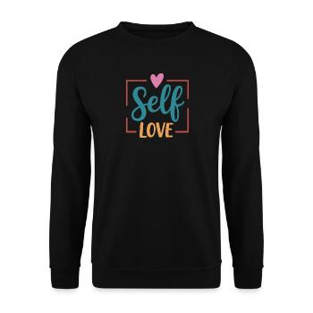 Self Love - Unisex Sweatshirt - black - Front - Alina (178cm) & Michal (187cm)