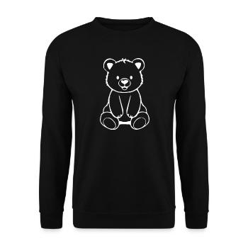 Ours Ours - Sweat-shirt Unisexe - noir - Devant - Alina (178cm) & Michal (187cm)