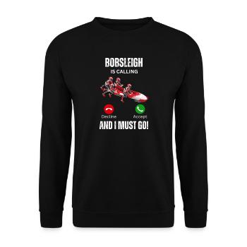 Bob ruft - Unisex Pullover - Schwarz - Vorne - Alina (178cm) & Michal (187cm)