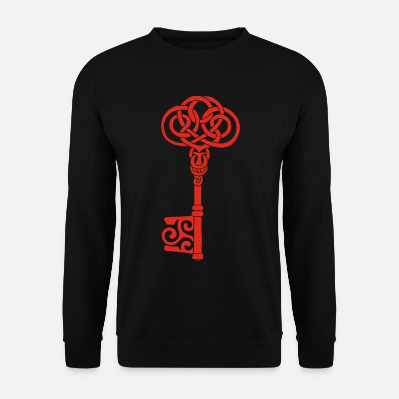 Red Celtic Key - Unisex Sweatshirt - black