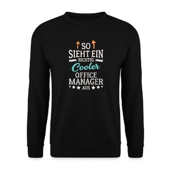 Cool Office Manager Team Leadership Office - Sweat-shirt Unisexe - noir - Devant - Alina (178cm) & Michal (187cm)
