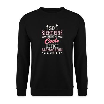 Cool Office Manager Team Leadership Office - Sweat-shirt Unisexe - noir - Devant - Alina (178cm) & Michal (187cm)