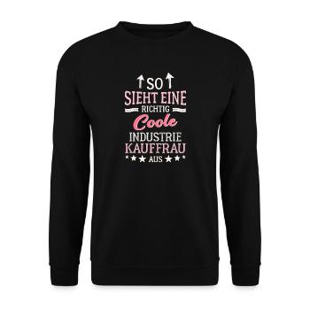 Cool industrial clerk - Unisex Sweatshirt - black - Front - Alina (178cm) & Michal (187cm)