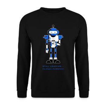 Lädt noch... Menschliche Empathie - Unisex Pullover - Schwarz - Vorne - Alina (178cm) & Michal (187cm)