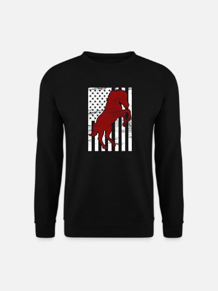 4. Juli USA Reiten - Unisex Pullover - Schwarz