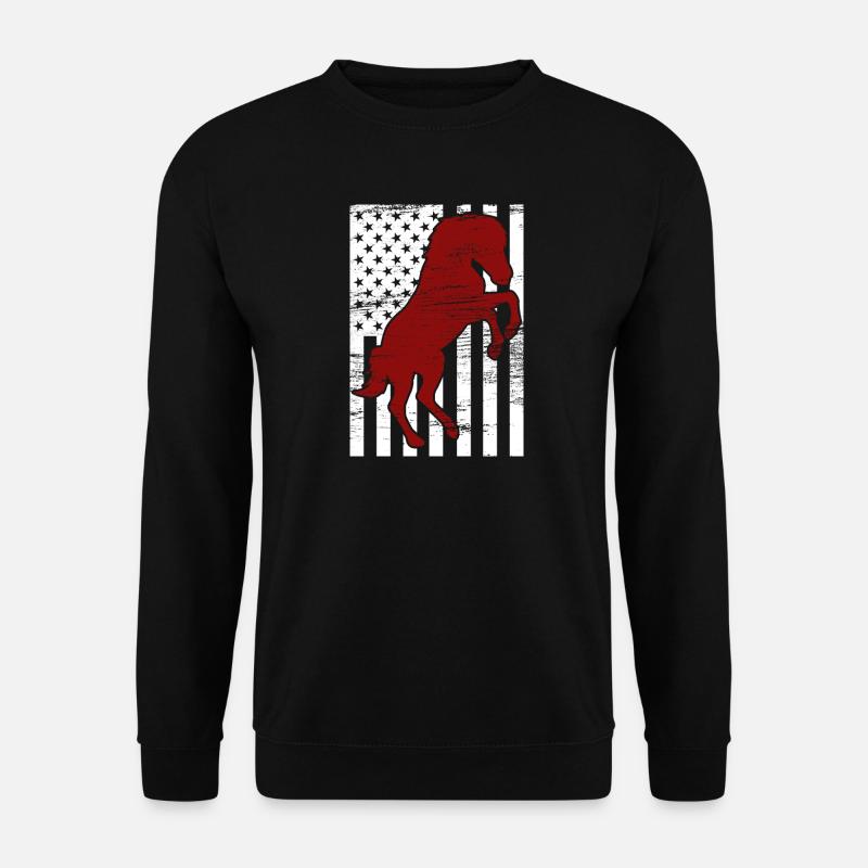 4. Juli USA Reiten - Unisex Pullover - Schwarz