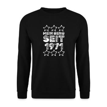 in 1971 - Unisex Pullover - Schwarz - Vorne - Alina (178cm) & Michal (187cm)