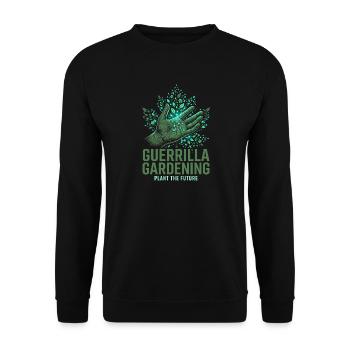 Guerrilla Gardening - Unisex Sweatshirt - black - Front - Alina (178cm) & Michal (187cm)