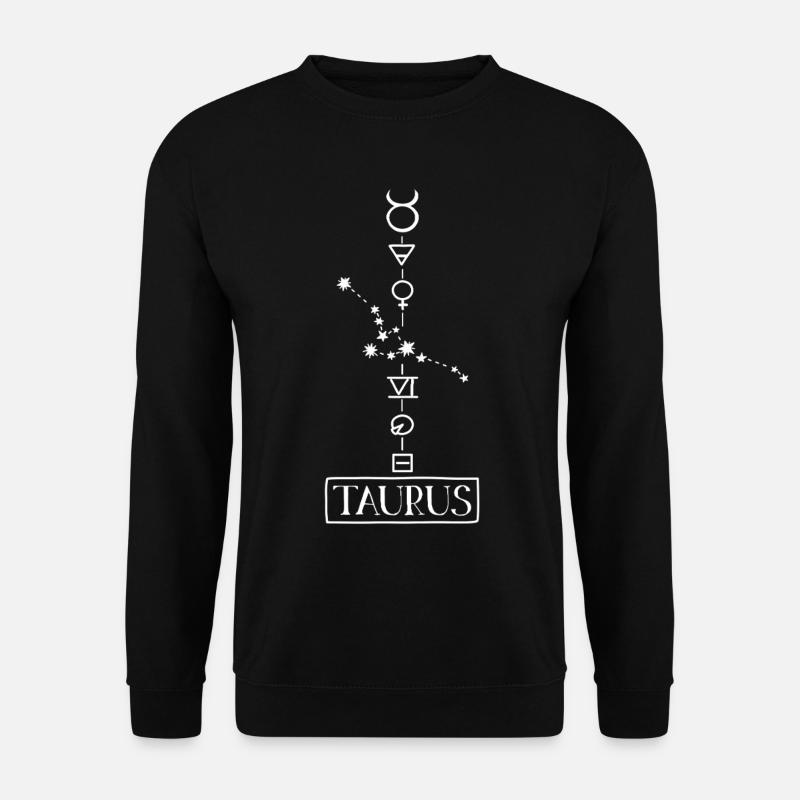 Taurus - Taurus Zodiac - white - Unisex Sweatshirt - black