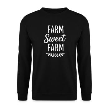 Cute Farmer Farm Saying Farm - Unisex Sweatshirt - black - Front - Alina (178cm) & Michal (187cm)