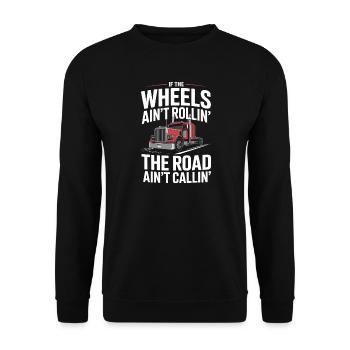 Camionneur Chauffeur Camion Diesel Camion - Sweat-shirt Unisexe - noir - Devant - Alina (178cm) & Michal (187cm)