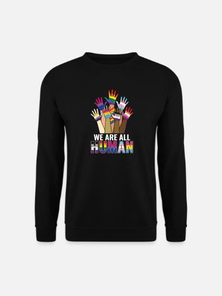 Pride Month LGBTQ – Wir sind alle Menschen - Unisex Pullover - Schwarz