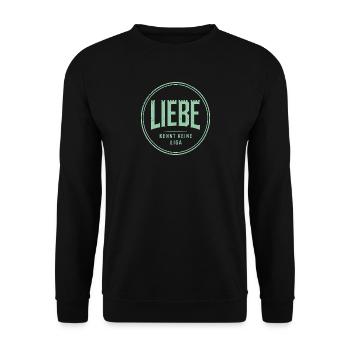 Liebe kennt keine Liga - Unisex Pullover - Schwarz - Vorne - Alina (178cm) & Michal (187cm)