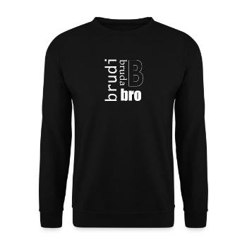 Brudi Bruda Bro - Unisex Pullover - Schwarz - Vorne - Alina (178cm) & Michal (187cm)
