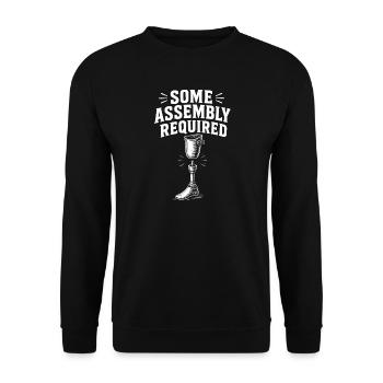 Assemblée requise pour amputé de jambe drôle - Sweat-shirt Unisexe - noir - Devant - Alina (178cm) & Michal (187cm)