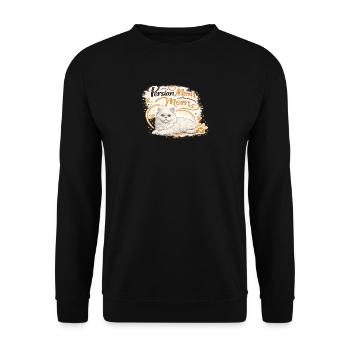 Cœur de maman perse de chat - Sweat-shirt Unisexe - noir - Devant - Alina (178cm) & Michal (187cm)