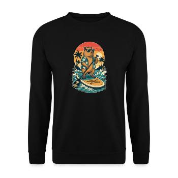 Capybaras SUP Paddleboard Board Stand Up Paddle - Unisex Sweatshirt - black - Front - Alina (178cm) & Michal (187cm)