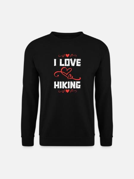 I Love Thinking Herz Design - Unisex Pullover - Schwarz