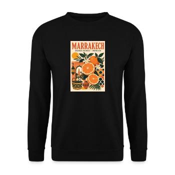 Entdecken Sie Marrakesch in Marokko - Unisex Pullover - Schwarz - Vorne - Alina (178cm) & Michal (187cm)
