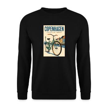 Entdecken Sie Kopenhagen in Dänemark – skandinavischer Charme - Unisex Pullover - Schwarz - Vorne - Alina (178cm) & Michal (187cm)