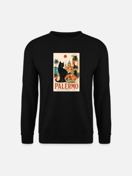 Entdecken Sie Palermo in Italien – Sizilianischer Sommercharme - Unisex Pullover - Schwarz