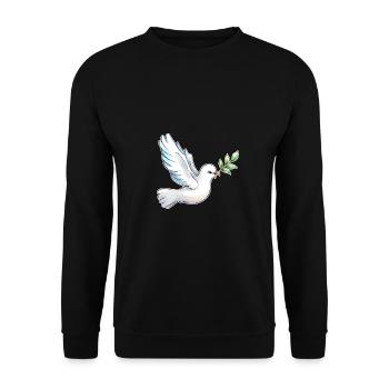 Dove of Peace Peace Freedom Never Again War - Unisex Sweatshirt - black - Front - Alina (178cm) & Michal (187cm)