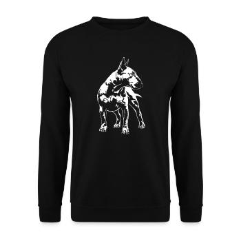 BULL TERRIER Wilsigns Bull Terrier portrait de chien - Sweat-shirt Unisexe - noir - Devant - Alina (178cm) & Michal (187cm)