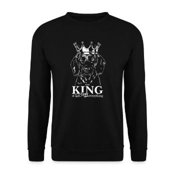 CHIEN DE SUEUR DE MONTAGNE BAVAROIS Roi Wilsigns - Sweat-shirt Unisexe - noir - Devant - Alina (178cm) & Michal (187cm)