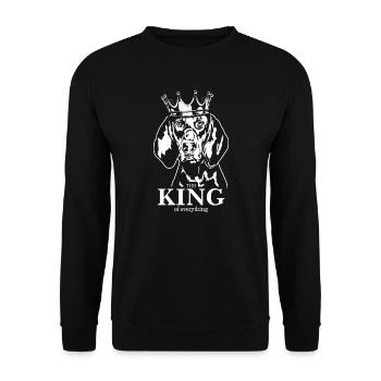 Noir et feu Coonhound King tout Wilsigns - Sweat-shirt Unisexe - noir - Devant - Alina (178cm) & Michal (187cm)