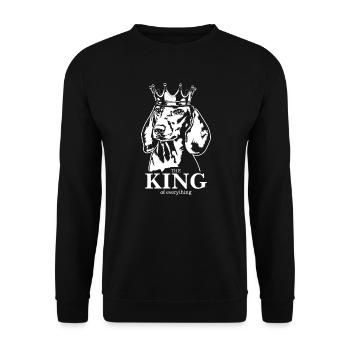 Teckel Teckel Roi de tout Chien Wilsigns - Sweat-shirt Unisexe - noir - Devant - Alina (178cm) & Michal (187cm)