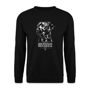 Rhodesian Ridgeback papa chien chien Wilsigns - Sweat-shirt Unisexe - noir - Devant - Alina (178cm) & Michal (187cm)