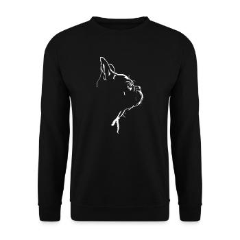 Bouledogue Français Chien Chiens Wilsigns - Sweat-shirt Unisexe - noir - Devant - Alina (178cm) & Michal (187cm)
