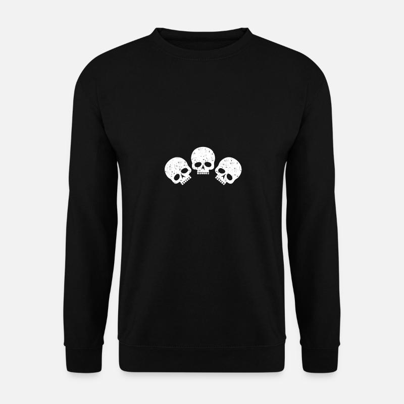 trois crânes | trois crânes - Sweat-shirt Unisexe - noir
