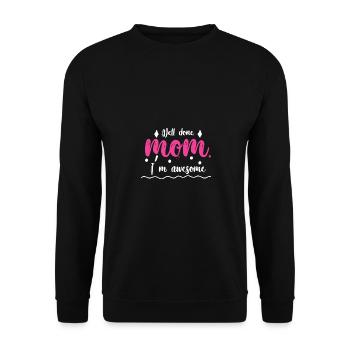 Mom Mother's Day Gift Idea Pregnant - Unisex Sweatshirt - black - Front - Alina (178cm) & Michal (187cm)