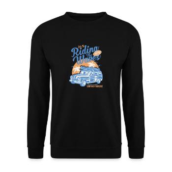 Riding The Waves - Unisex Pullover - Schwarz - Vorne - Alina (178cm) & Michal (187cm)