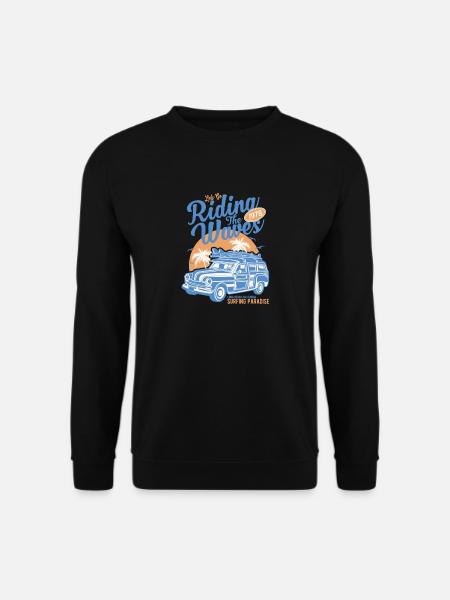 Riding The Waves - Unisex Sweatshirt - black