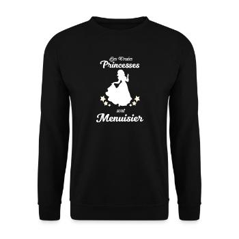 Menuisier cadeau humour - Sweat-shirt Unisexe - noir - Devant - Alina (178cm) & Michal (187cm)