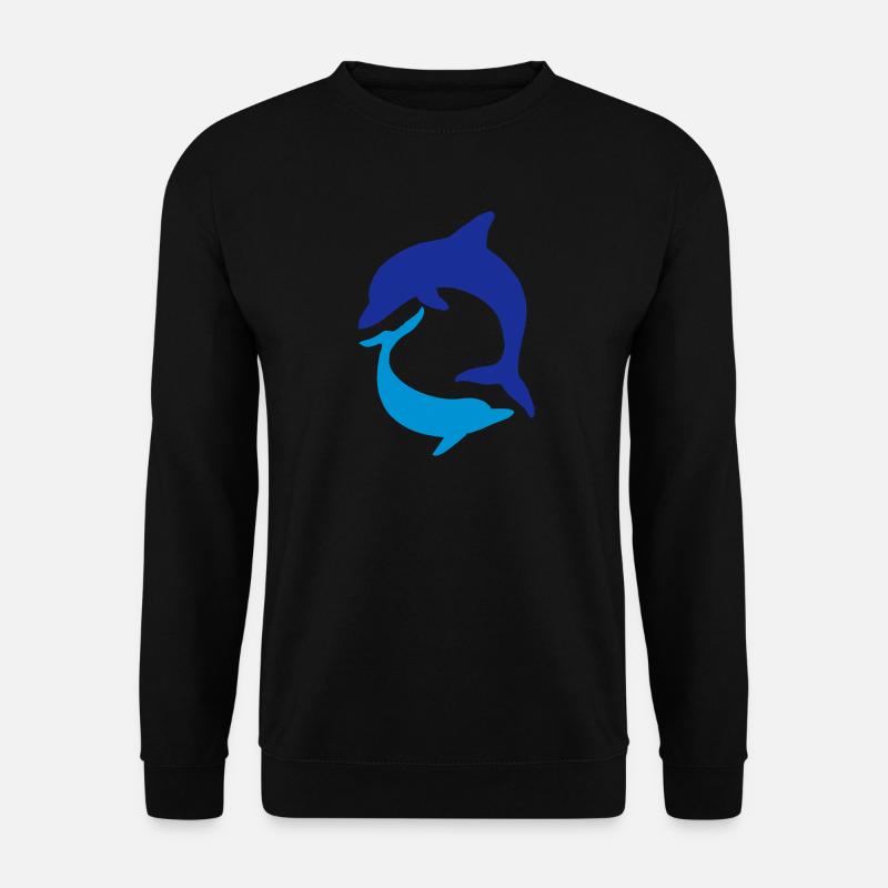 Delphin - Unisex Pullover - Schwarz
