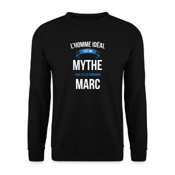 Marc idéal mythe cadeau noël - Sweat-shirt Unisexe - noir - Devant - Alina (178cm) & Michal (187cm)