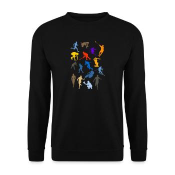 sportif - Sweat-shirt Unisexe - noir - Devant - Alina (178cm) & Michal (187cm)